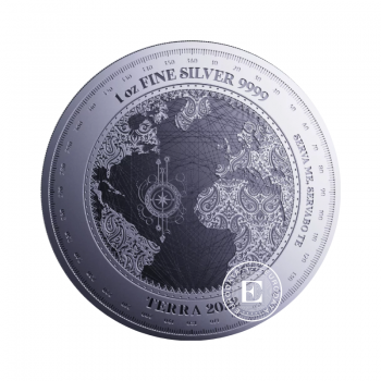 1 oz (31.10 g) sidabrinė moneta Terra, Tokelau 2022