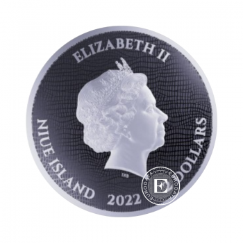 1 oz (31.10 g) sidabrinė moneta Welsh Dragon, Niujė 2022