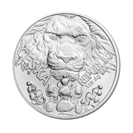 1 oz (31.10 g) silbermünze Czech Lion, Niue 2023
