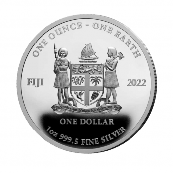 1 oz (31.10 g) sidabrinė moneta Žemė, Fidžis 2022