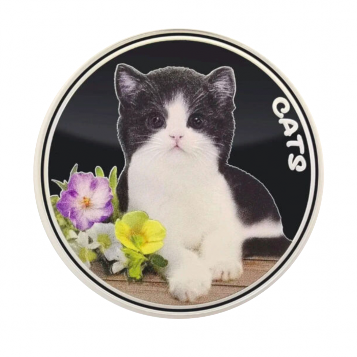 1 oz (31.10 g) silver colored coin Cats, Fiji 2022
