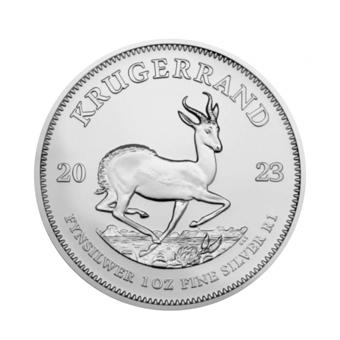 1 oz (31.10 g) sidabrinė moneta Krugerrand, Pietų Afrikos Respublika 2023