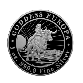 1 oz (31.10 g) sidabrinė moneta Deivė Europa, Čado Respublika 2023