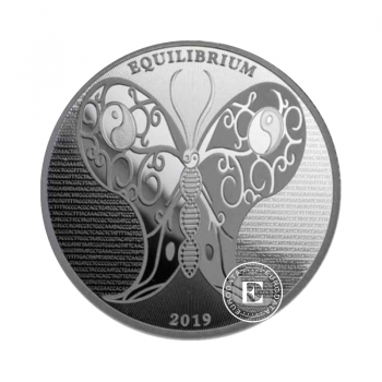 1 oz (31.10 g) sidabrinė moneta Equilibrium Butterfly, Tokelau 2019