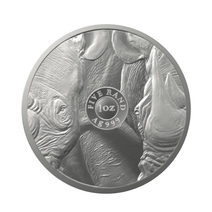 1 oz (31.10 g) silver coin Big Five - Rhino, South Africa 2022