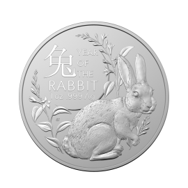 1 oz (31.10 g) sidabrinė moneta Triušio Metai (LUNAR RAM), Australija 2023