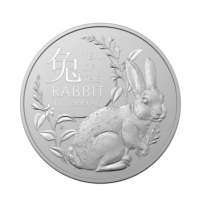 1 oz (31.10 g) silver coin Year of the Rabbit RAM, Australia 2023