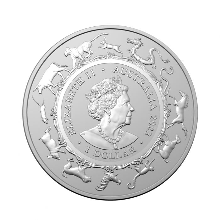 1 oz (31.10 g) silver coin Year of the Rabbit RAM, Australia 2023