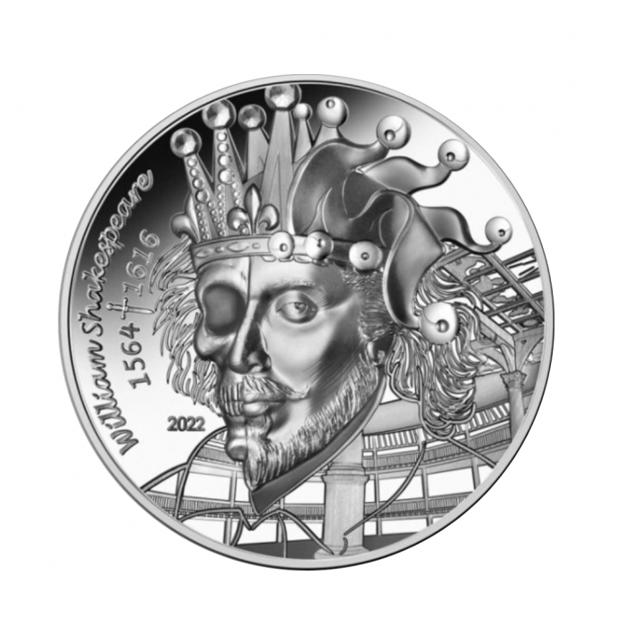 20 Eur  (31.10 g) silver coin Shakespeare, France 2022