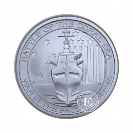 1/2 oz (15.55 g) sidabrinė moneta Battle of the Coral Sea, Australija 2015