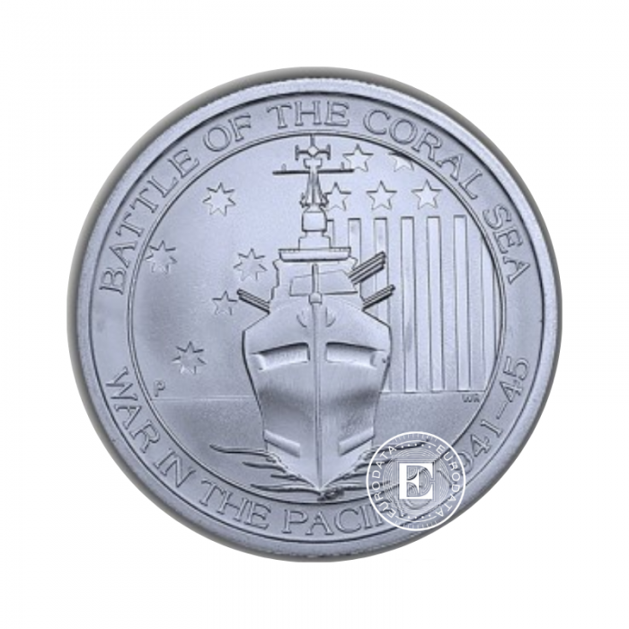 1/2 oz (15.55 g) srebrna moneta Battle of the Coral Sea, Australia 2015