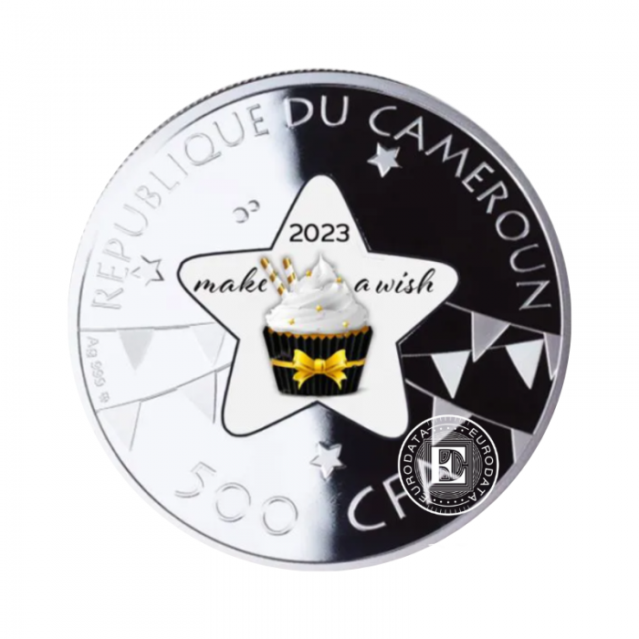 17.50 g silbermünze PROOF Happy birthday, Cameroon 2023