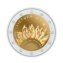 2 Eur Coin Together with Ukraine
