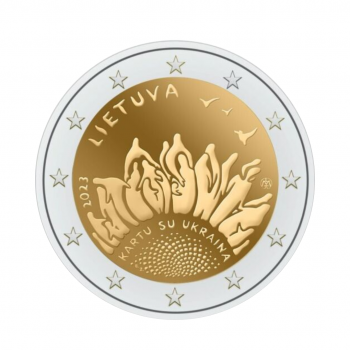 2 Eur moneta Kartu su Ukraina, Lietuva 2023