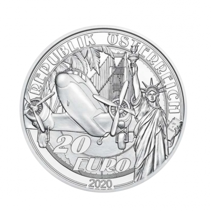 20 Eur silver coin Travelling above the clouds, Austria 2020