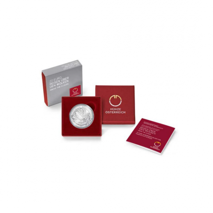 20 Eur silver coin Travelling above the clouds, Austria 2020