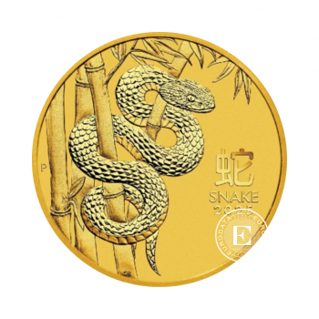 1 oz (31.10 g) auksinė moneta Lunar III -  Gyvatės metai, Australija 2025