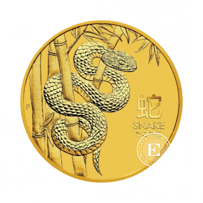 10 oz (311 g) auksinė moneta Lunar III -  Gyvatės metai, Australija 2025