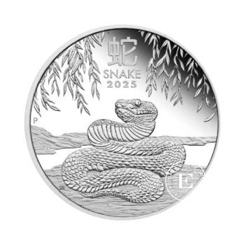 1 kg sidabrinė moneta Lunar III -  Gyvatės metai, Australija 2025 