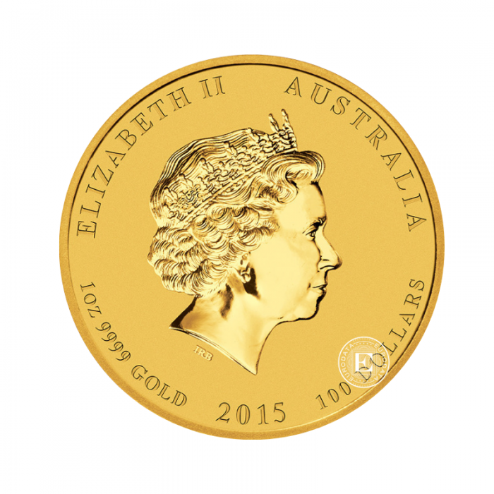 1 oz (31.10 g) auksinė moneta Lunar II - Ožio metai, Australija 2015