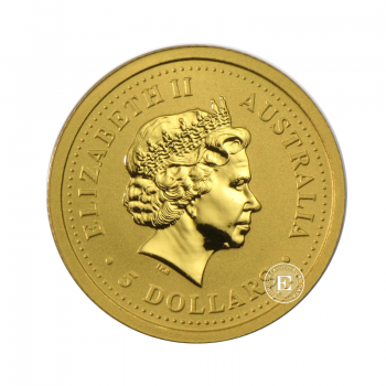 1/20 oz (1.55 g) auksinė moneta Lunar I -  Ožio metai, Australija 2003