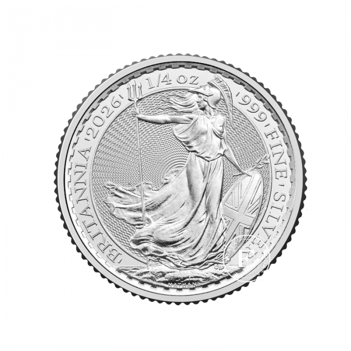 1/4 oz (7.78 g) sidabrinė moneta Britannia - Karalius Charlsas III, Didžioji Britanija 2026