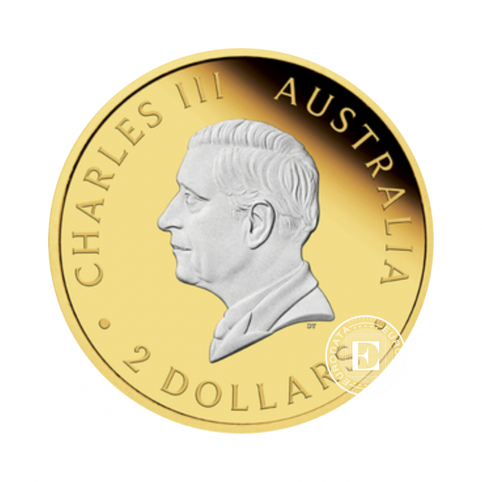 2 oz (62.20 g) Silbermünze Kangaroo, Australien 2024 (teilvergoldet, mit Zertifikat)