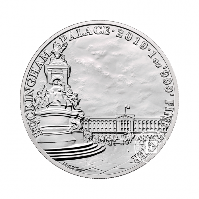 1 oz (31.10 g) sidabrinė moneta Buckingham Palace, Didžioji Britanija 2019