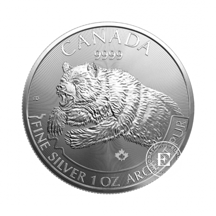 1 oz (31.10 g) pièce Grizzly, Canada 2019