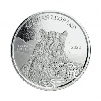 1 oz (31.10 g) silver coin African leopard, Ghana 2020