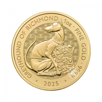 1 oz (31.10 g)  pièce d'or The Royal Tudor Beasts - Greyhound of Richmond, Grande-Bretagne, 2025