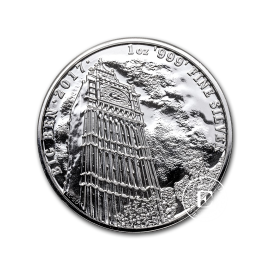 1 oz (31.10 g) sidabrinė moneta London Big Ben, Didžioji Britanija 2017