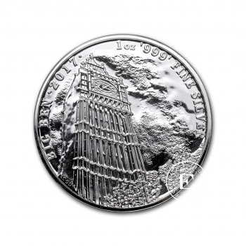 1 oz (31.10 g) sidabrinė moneta London Big Ben, Didžioji Britanija 2017