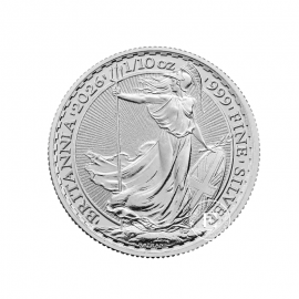 1/10 oz (3.11 g) sidabrinė moneta Britannia - Karalius Charlsas III, Didžioji Britanija 2026
