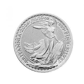 1/10 oz (3.11 g) sidabrinė moneta Britannia - Karalius Charlsas III, Didžioji Britanija 2026