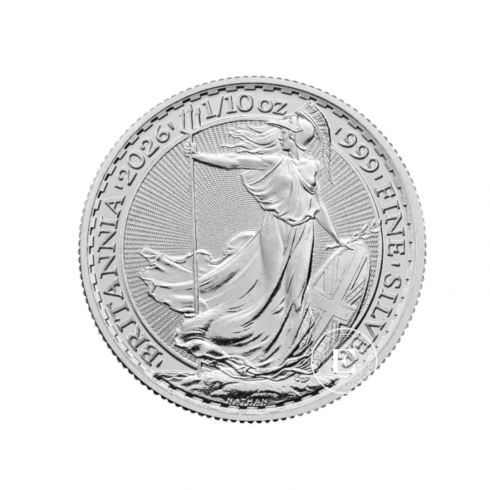 1/10 oz (3.11 g) sidabrinė moneta Britannia - Karalius Charlsas III, Didžioji Britanija 2026
