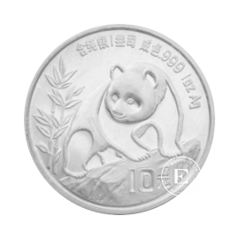 1 oz (31.10 g) silbermünze Panda, China 1990