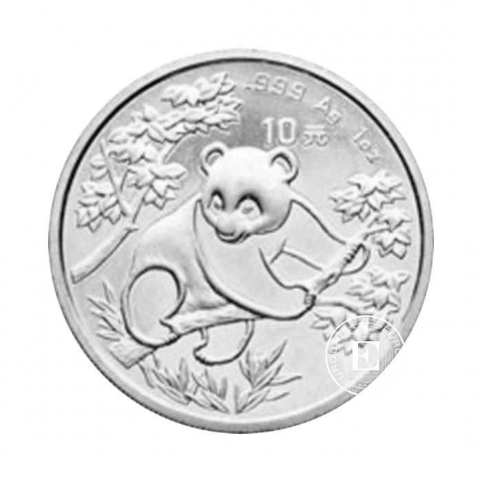 1 oz (31.10 g) sidabrinė moneta Panda, Kinija 1992