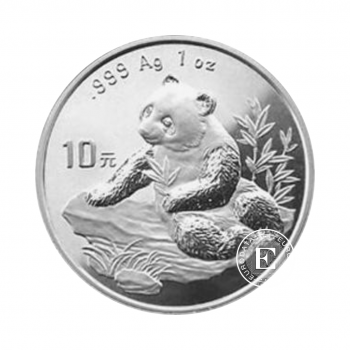 1 oz (31.10 g) sidabrinė moneta Panda, Kinija 1998