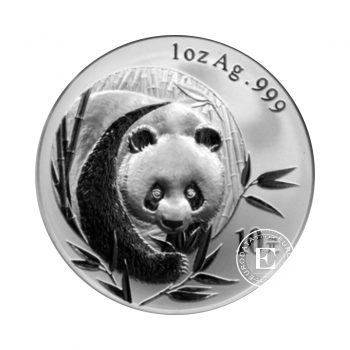 1 oz (31.10 g)  sidabrinė moneta Panda, Kinija 2003