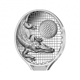 10 Eur (14.60 g) Silbermünze PROOF Lacoste racket, Frankreich 2023 (mit Zertifikat)