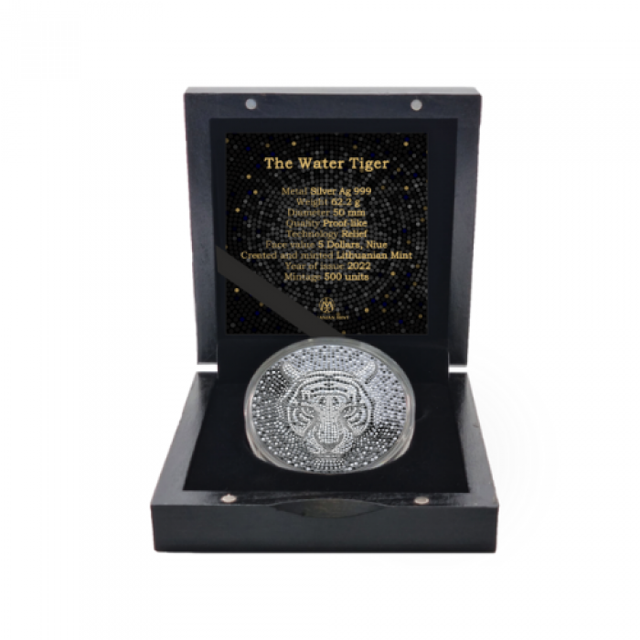 5 dollars silver coin The Water Tiger, Lithuania 2022
