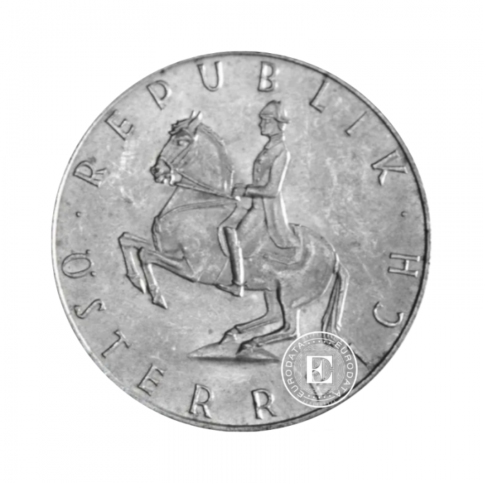5 szylingów srebrna moneta, Austria losowy rok