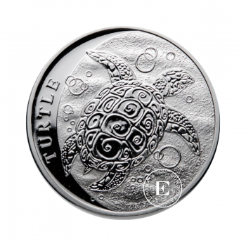 1 oz (31.10 g) sidabrinė moneta Hawksbill Turtle, Niujė 2022