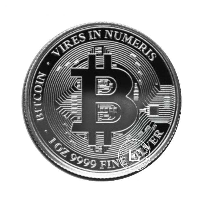 1 oz (31.10 g) srebrna moneta Bitcoin, Niue 2022