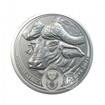 1 oz (31.10 g) srebrna moneta Buffalo, South Africa 2021