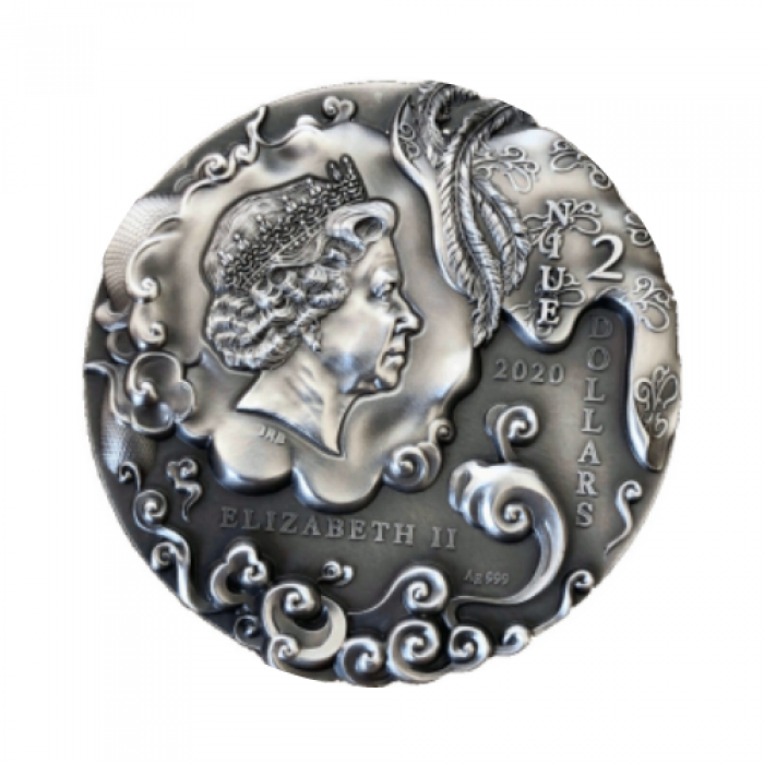 2 oz (62.20 g) sidabrinė monata Sun Wukong - Kelionė į Vakarus, Niue 2020