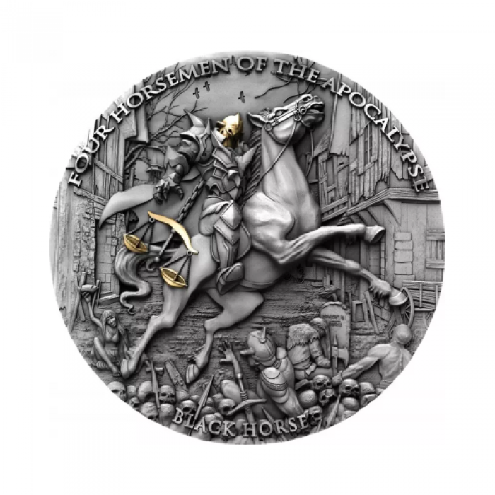 2 oz (62.20 g) silver coin Apocalypse Rider Black Horse, Niue 2020