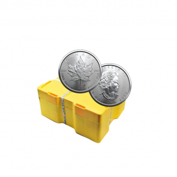 Monster box 500 vnt. x 1 oz sidabrinų monetų Klevo lapas, Kanada 2022