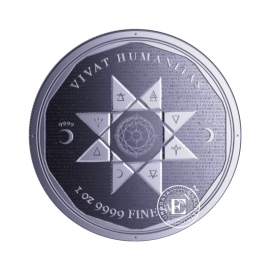 1 oz (31.10 g) sidabrinė moneta Vivat Humanitas, Tokelau 2022